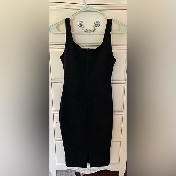 Pookie And Sebastian Kay Square Neck Fitted Ultra Suede Dress Size Small NWT - Picture 4 of 5